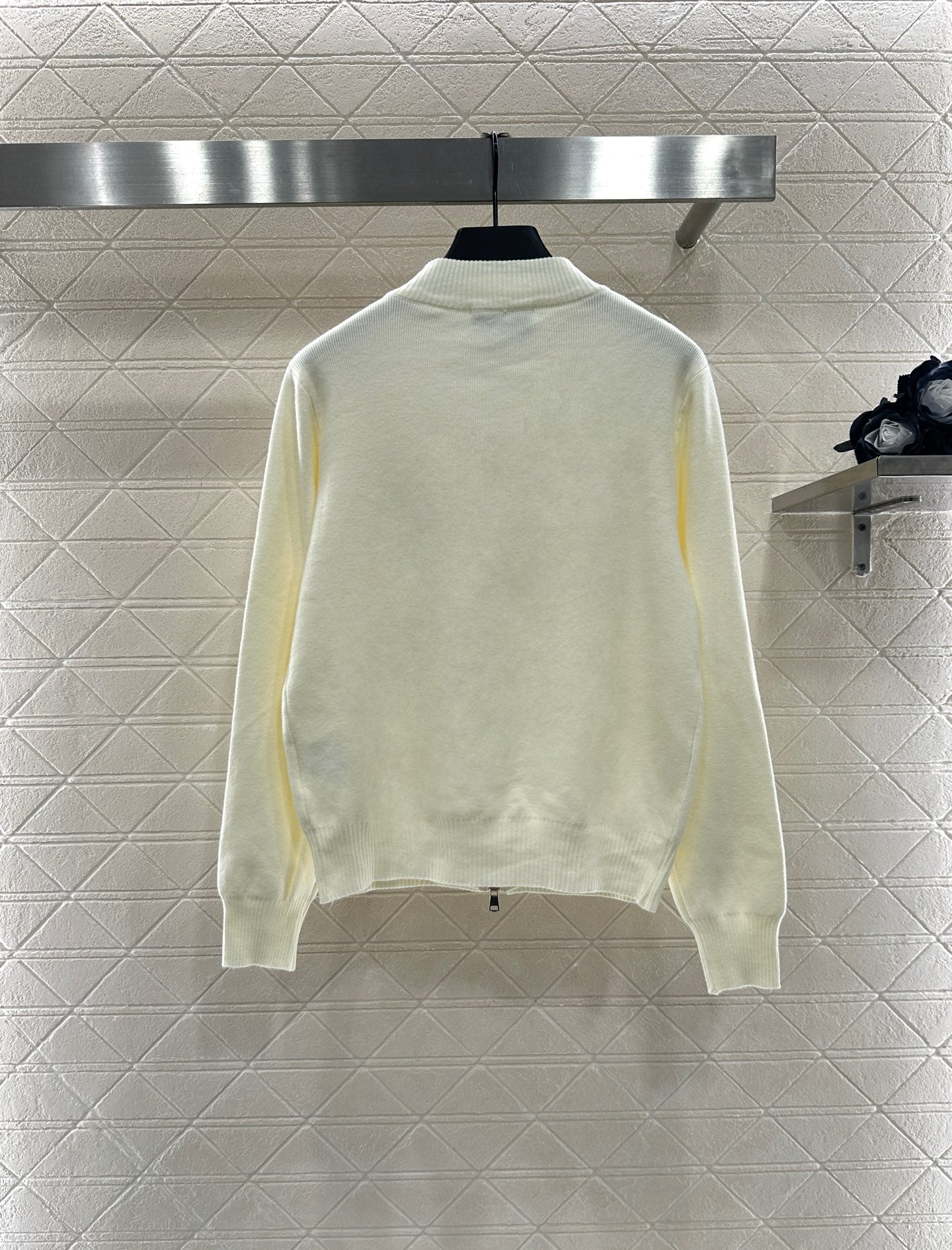 25 Zipper knitted wool jacket