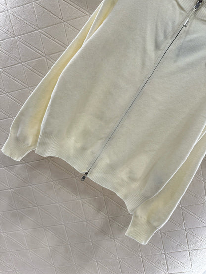 25 Zipper knitted wool jacket