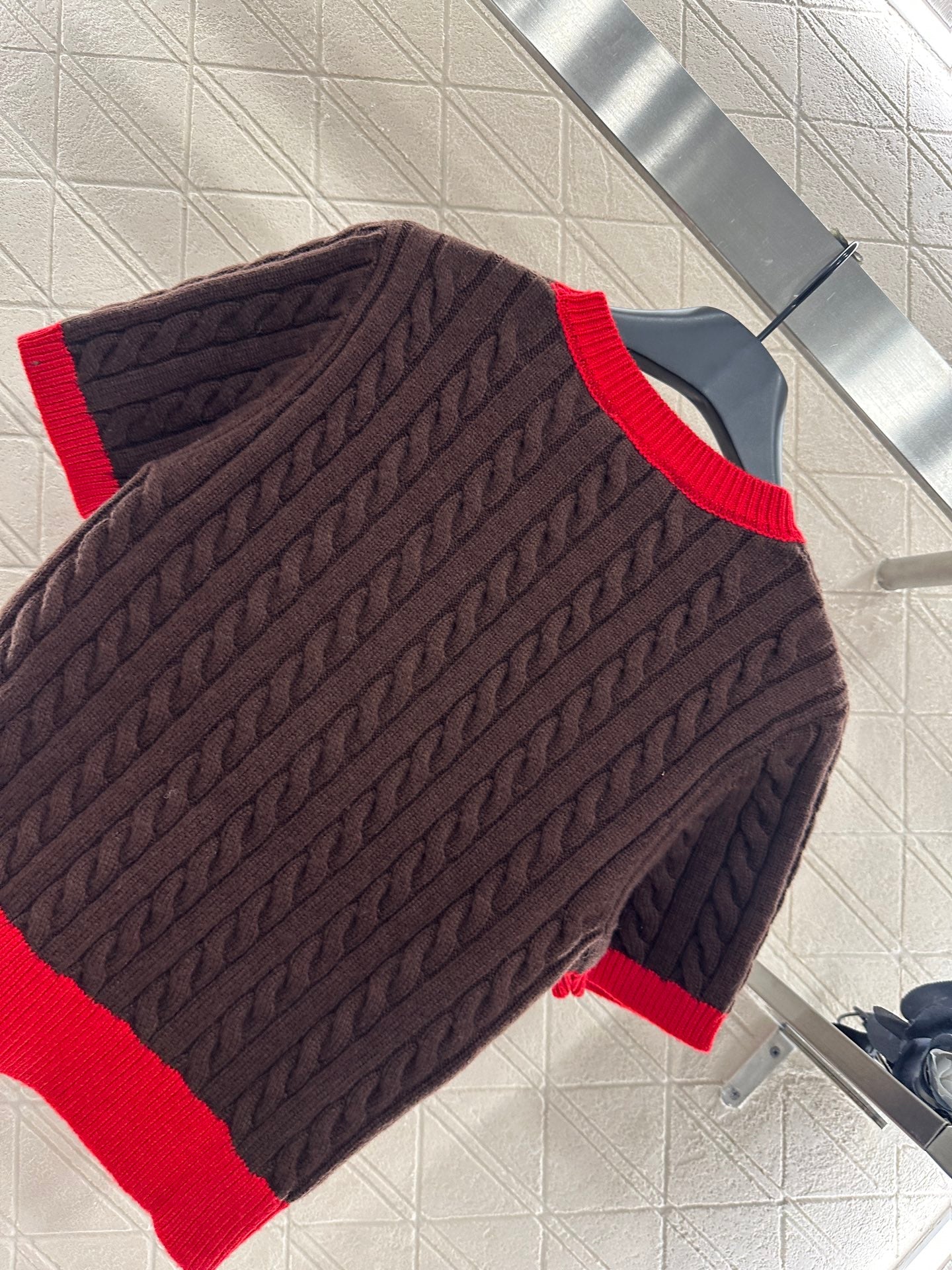 25 Fried Dough Twists letter knitting wool short sleeve