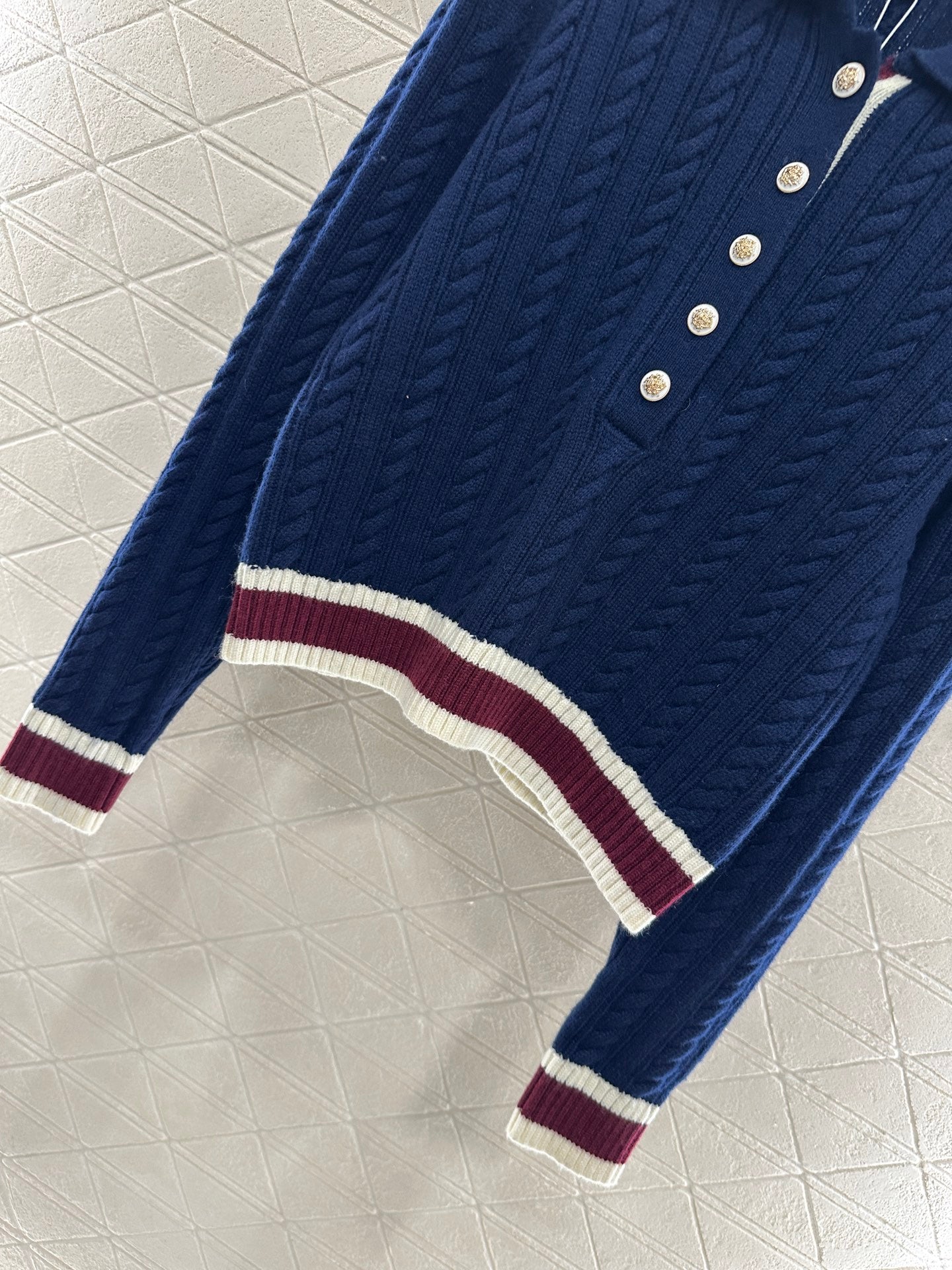 25 Collar Knitted Top, Short Skirt, Cashmere Set