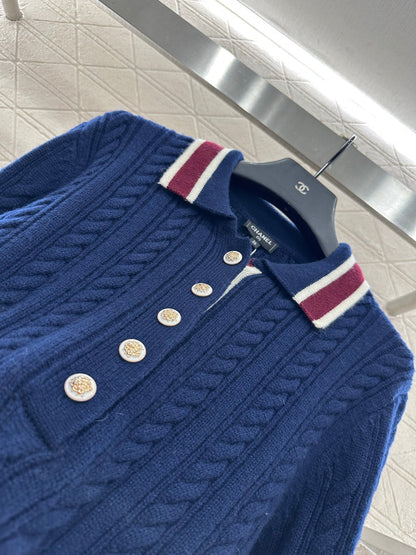 25 Collar Knitted Top, Short Skirt, Cashmere Set