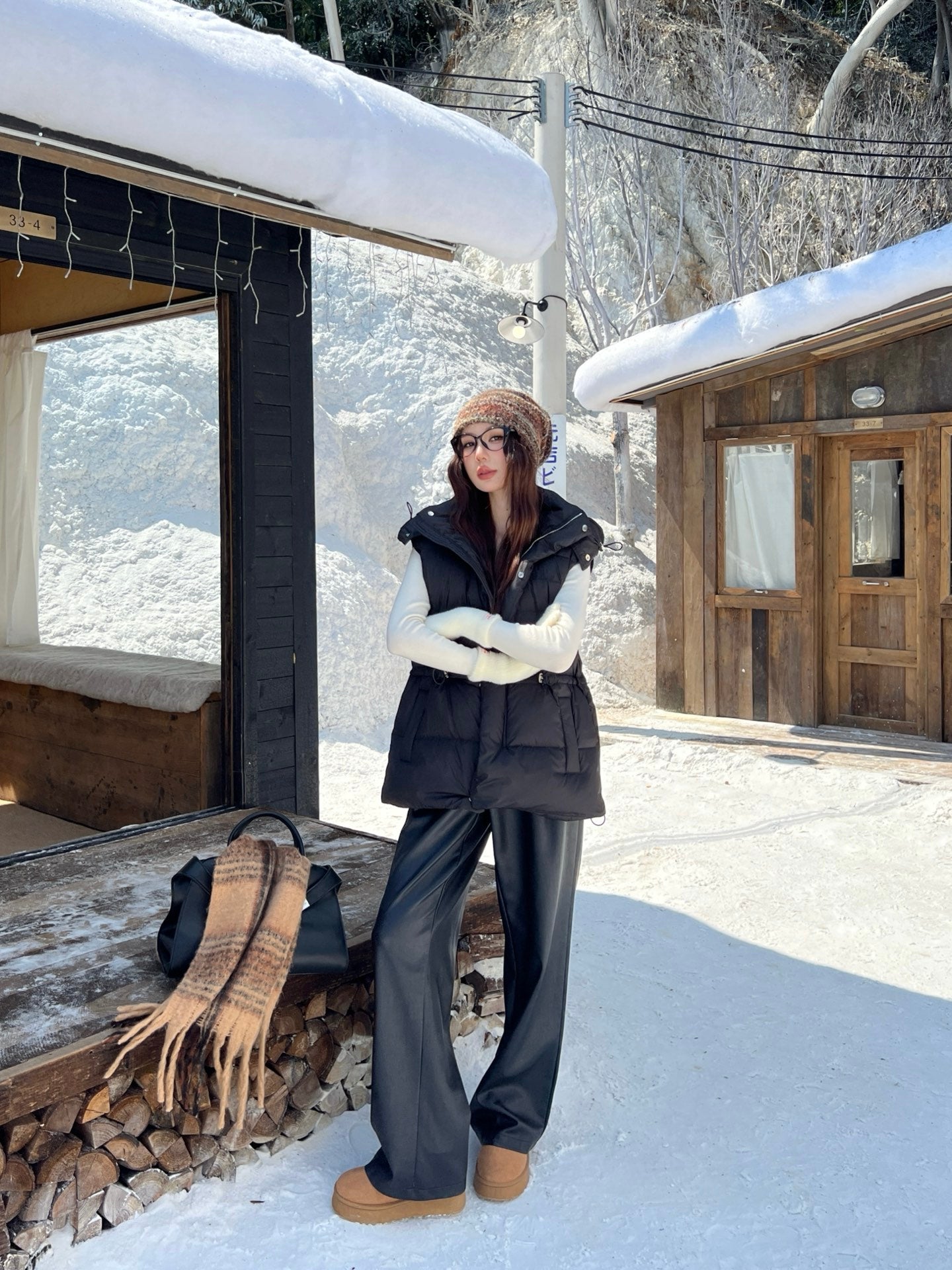 25 New drawstring waistband down vest jacket