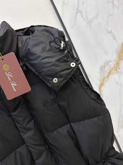 25 New drawstring waistband down vest jacket