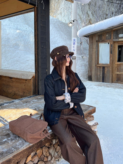 25 New collar denim cotton jacket