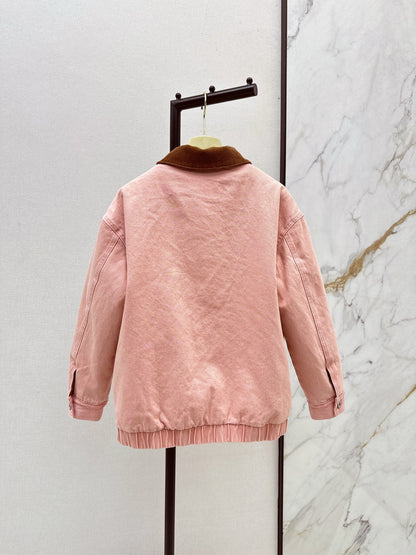 25 New collar spliced corduroy cotton jacket