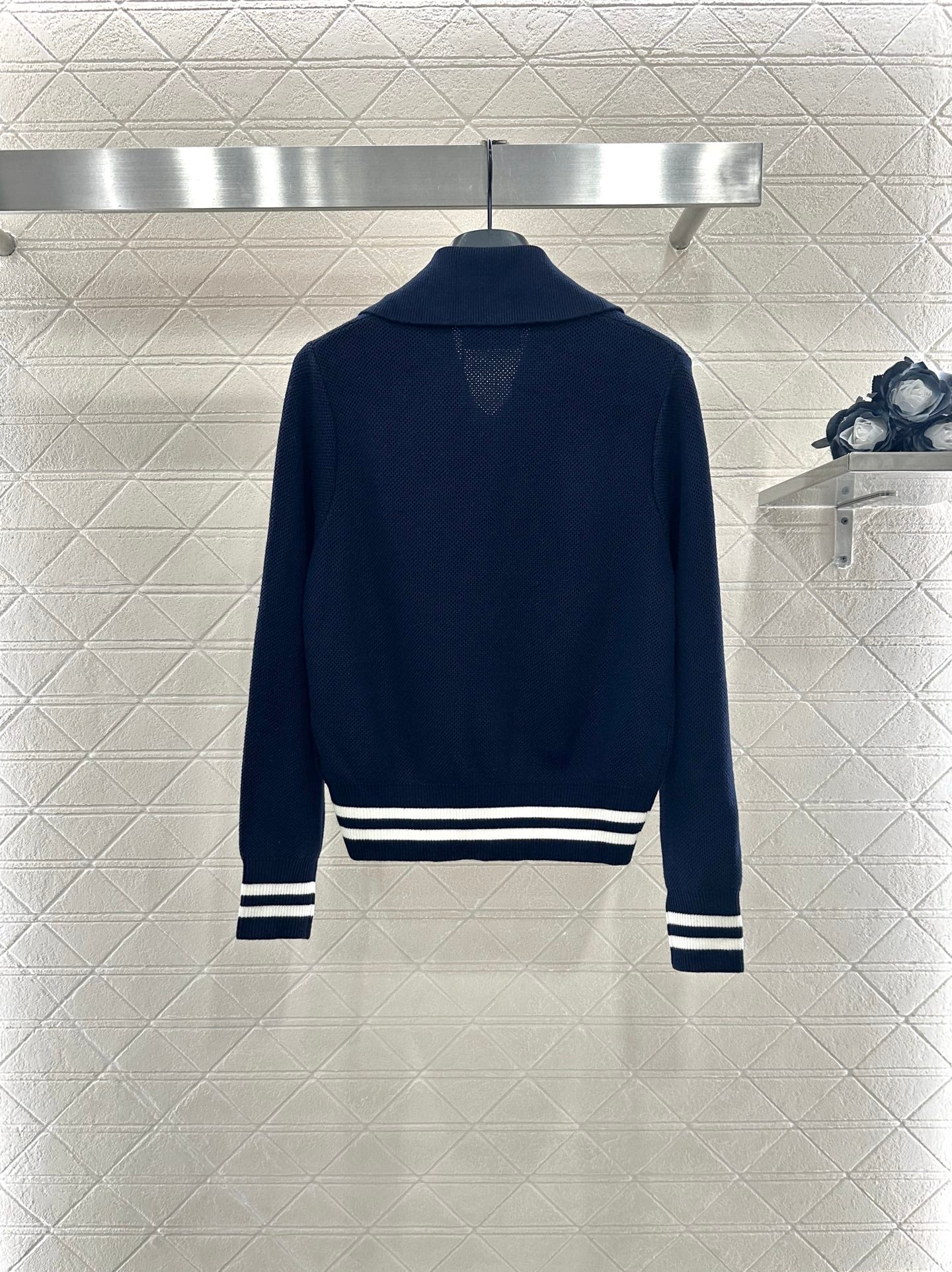 25 Zipper knitted wool cardigan