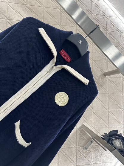 25 Zipper knitted wool cardigan