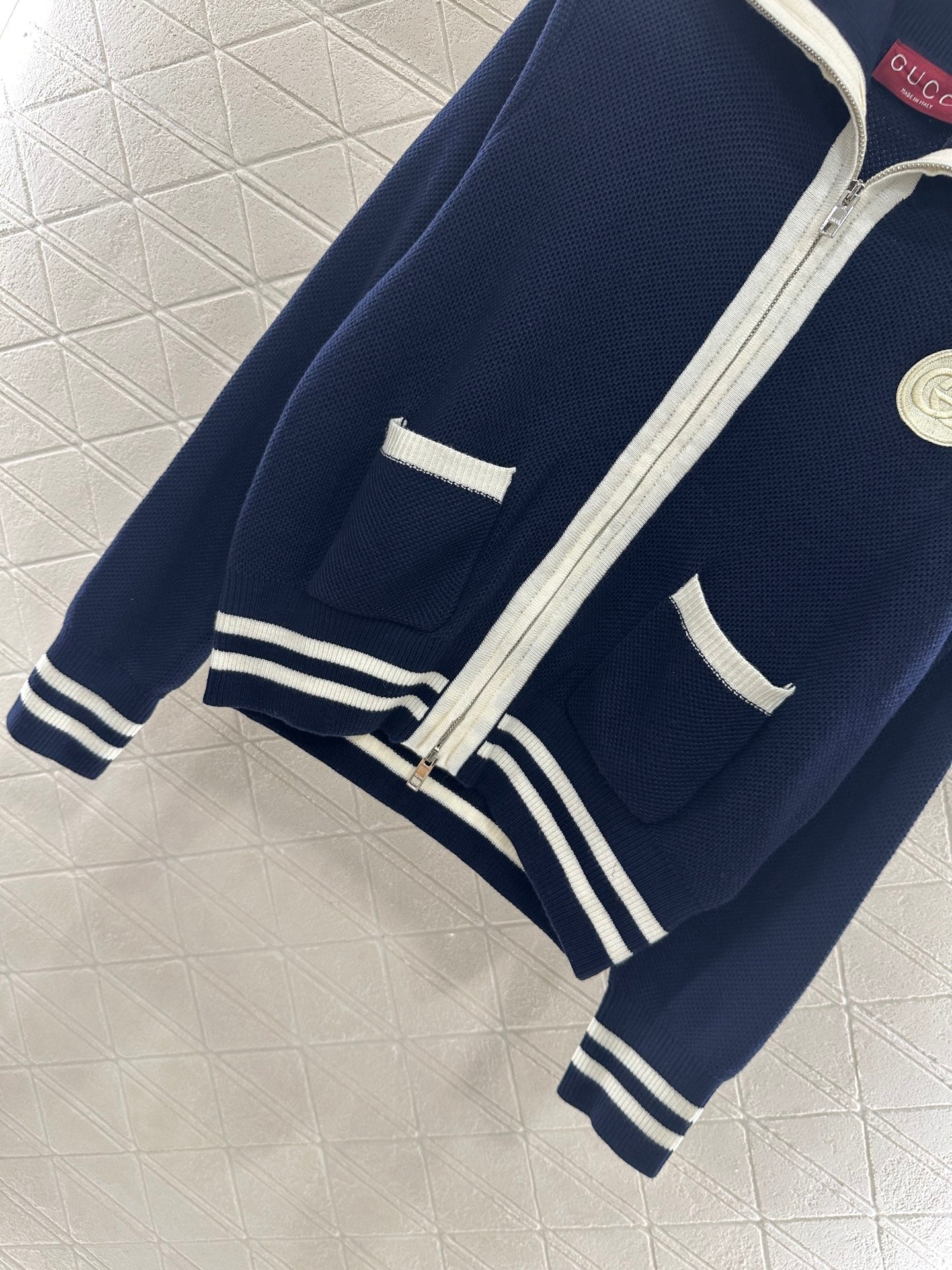 25 Zipper knitted wool cardigan