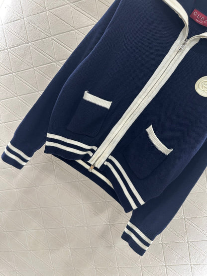 25 Zipper knitted wool cardigan