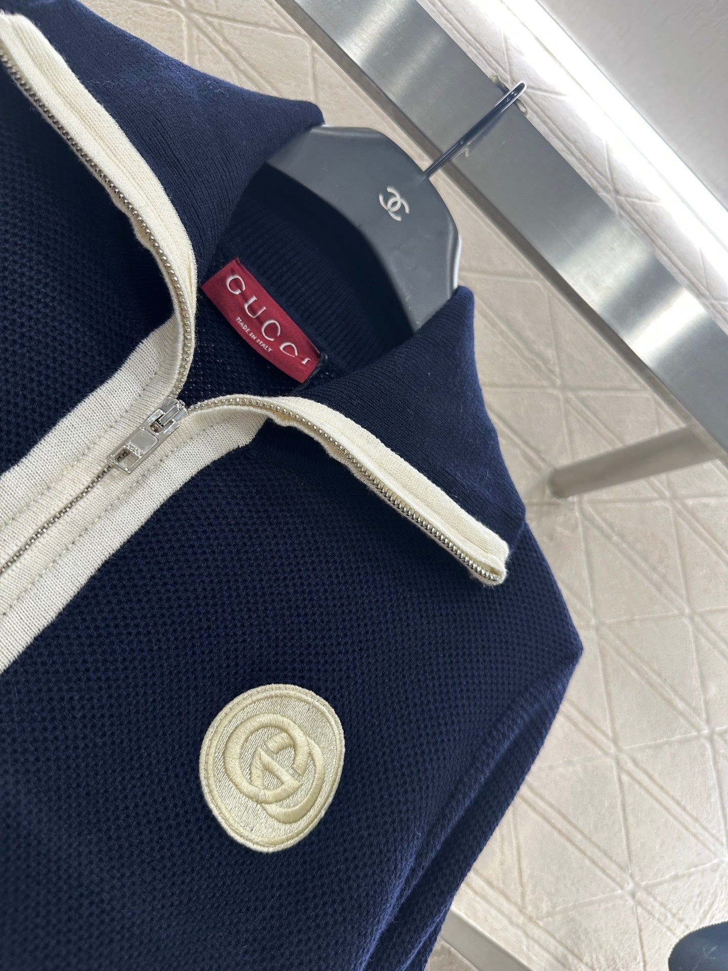 25 Zipper knitted wool cardigan