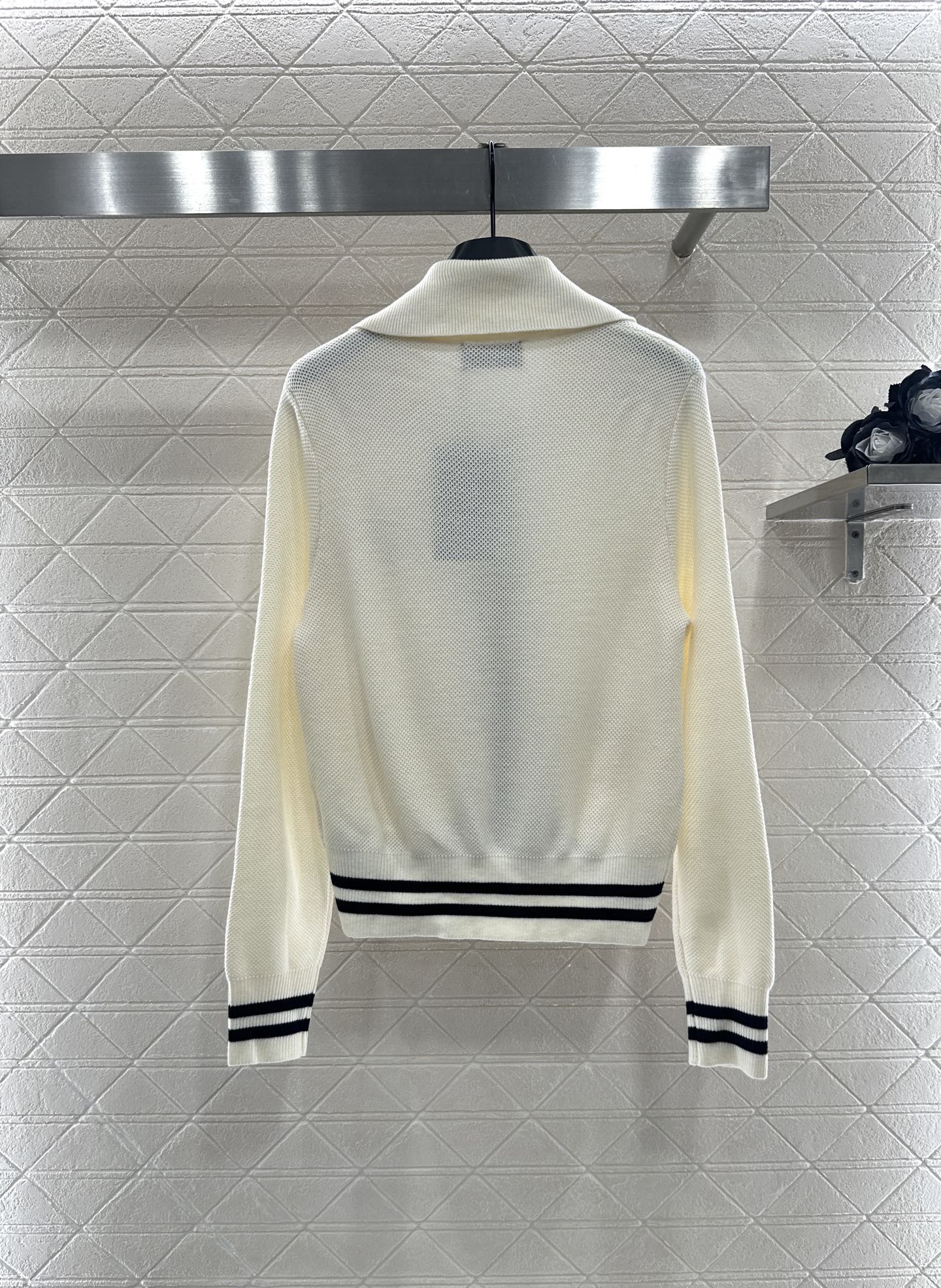 25 Zipper knitted wool cardigan