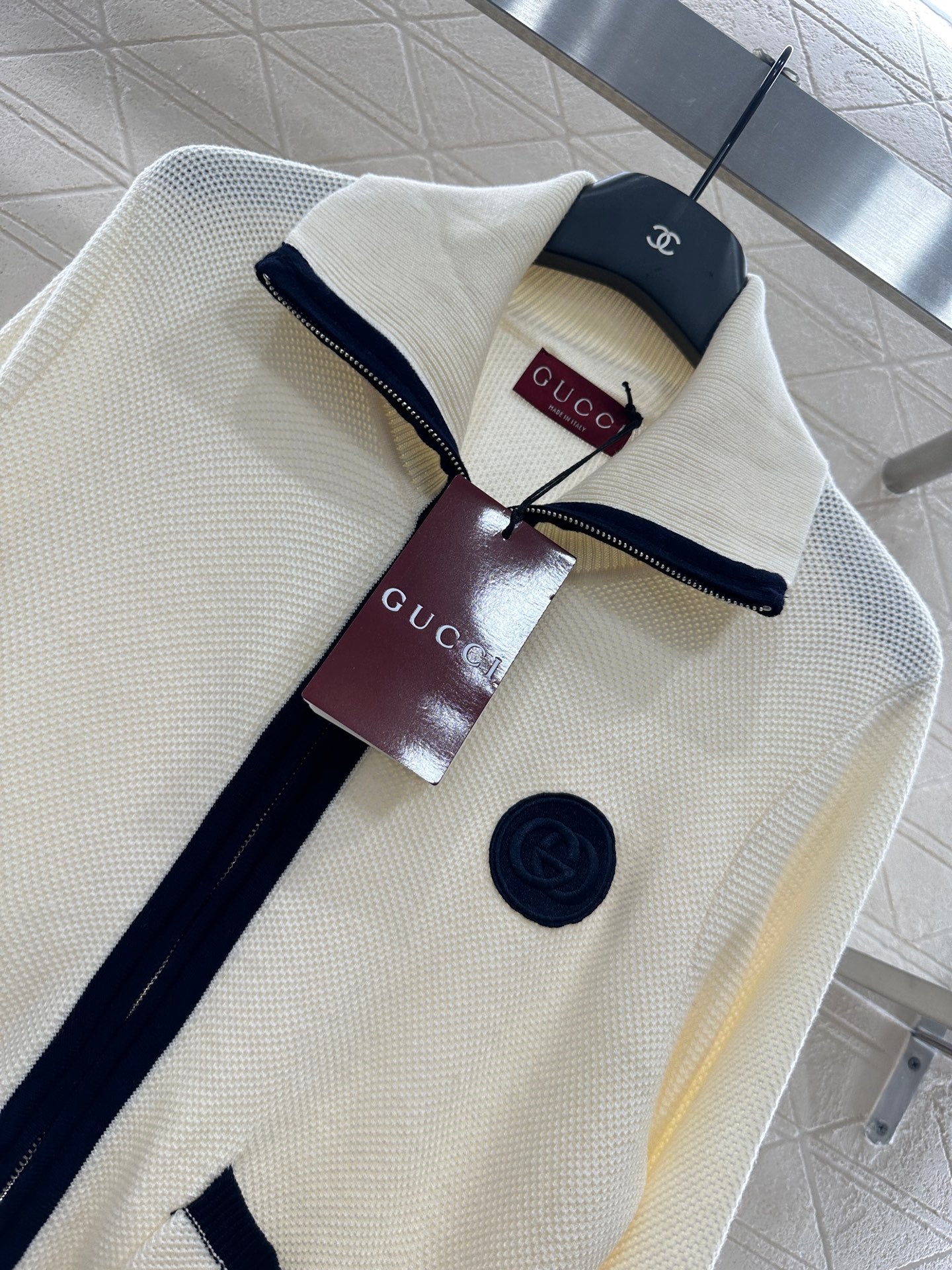 25 Zipper knitted wool cardigan