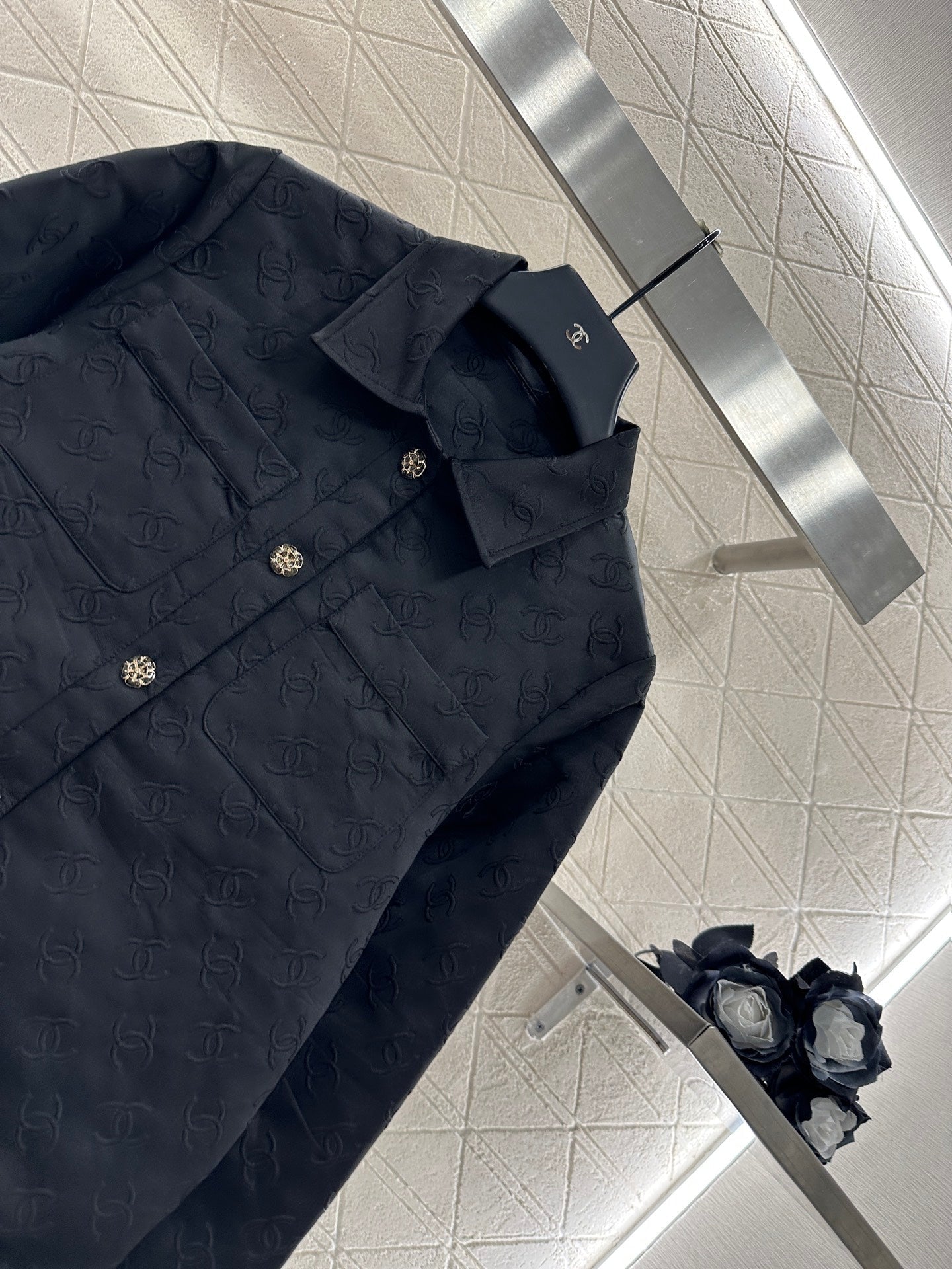 25 Jacquard jacket shorts set