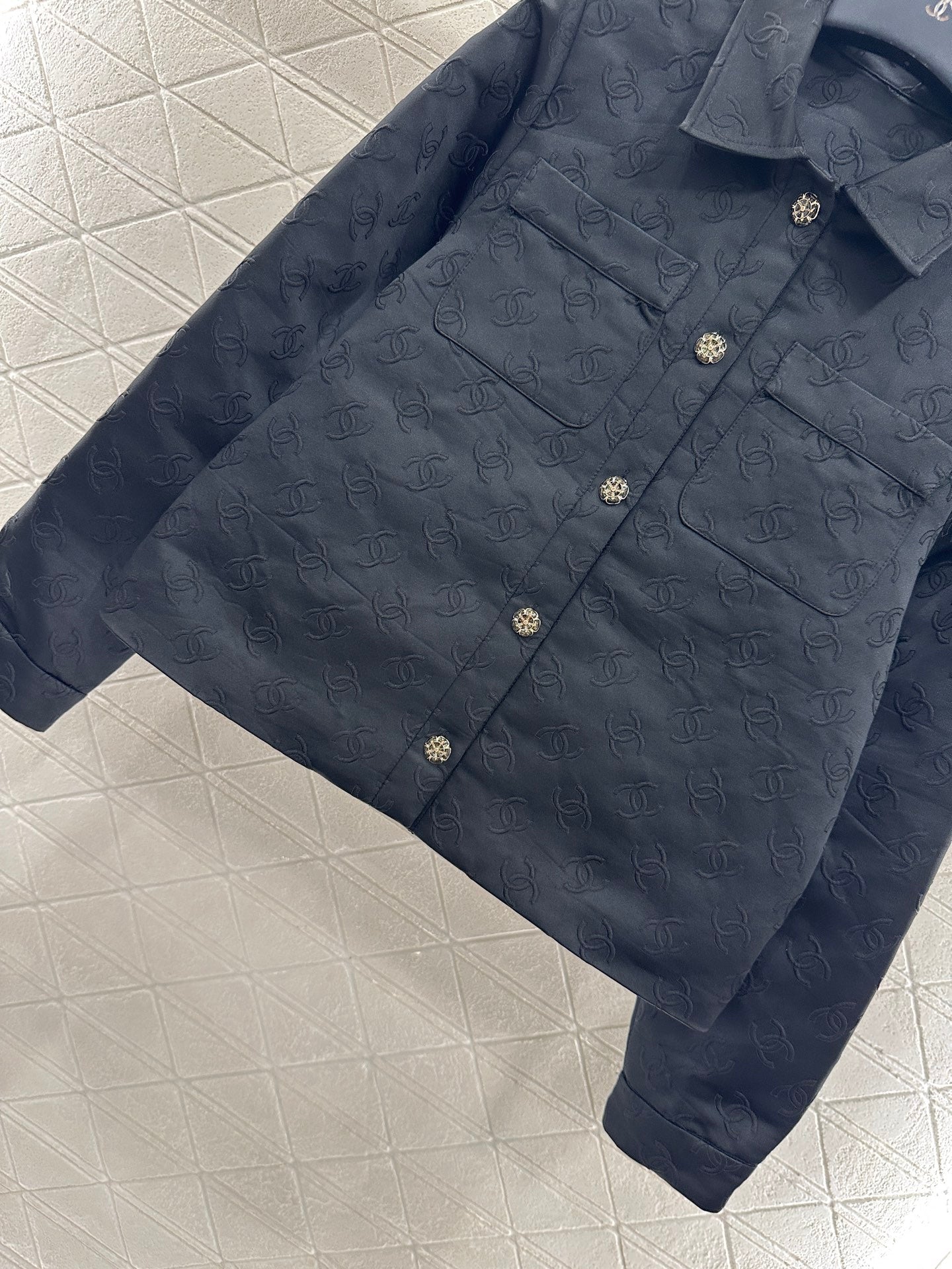 25 Jacquard jacket shorts set