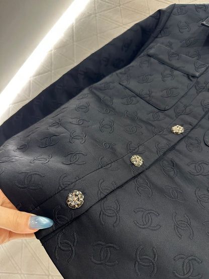 25 Jacquard jacket shorts set