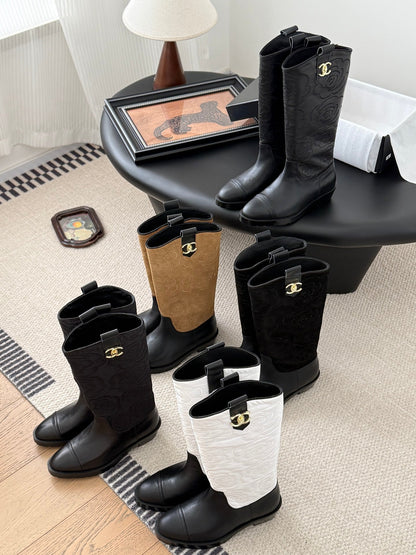 25K new rose-printed biker boots