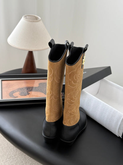 25K new rose-printed biker boots