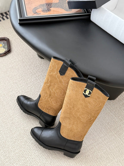 25K new rose-printed biker boots