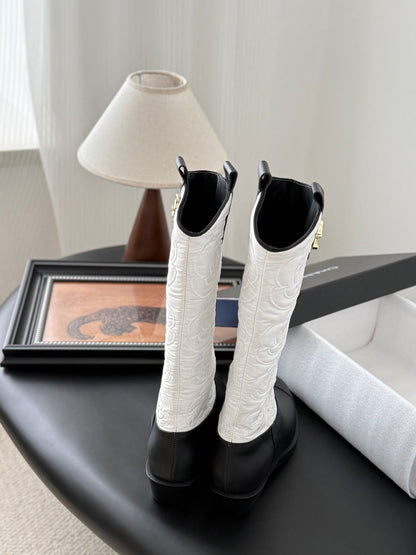 25K new rose-printed biker boots