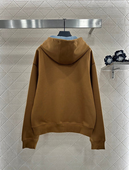 25 Hooded zipper open top drawstring jacket