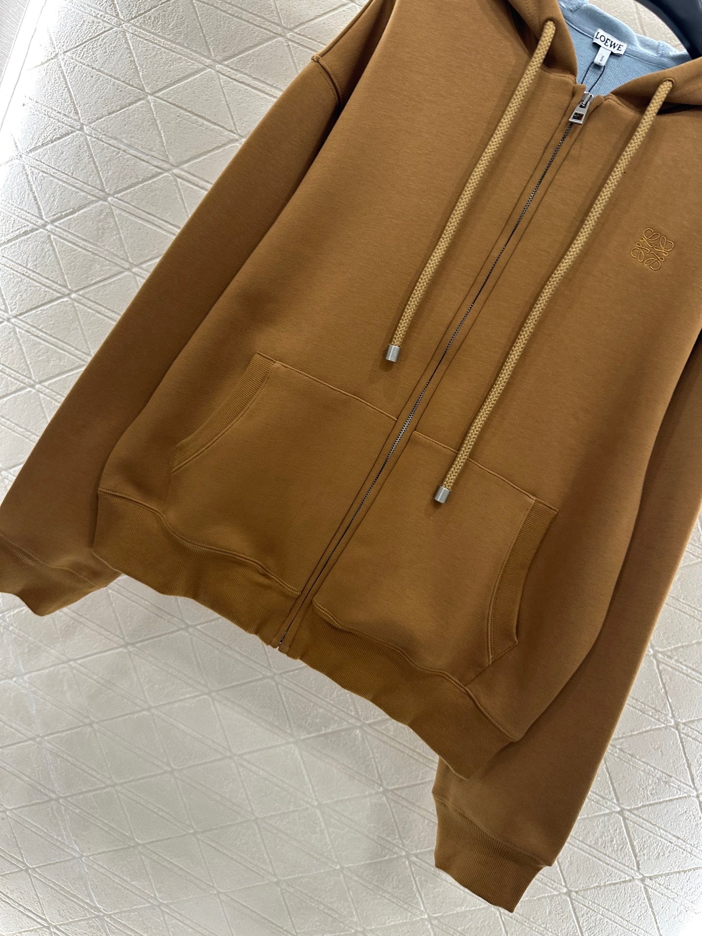 25 Hooded zipper open top drawstring jacket