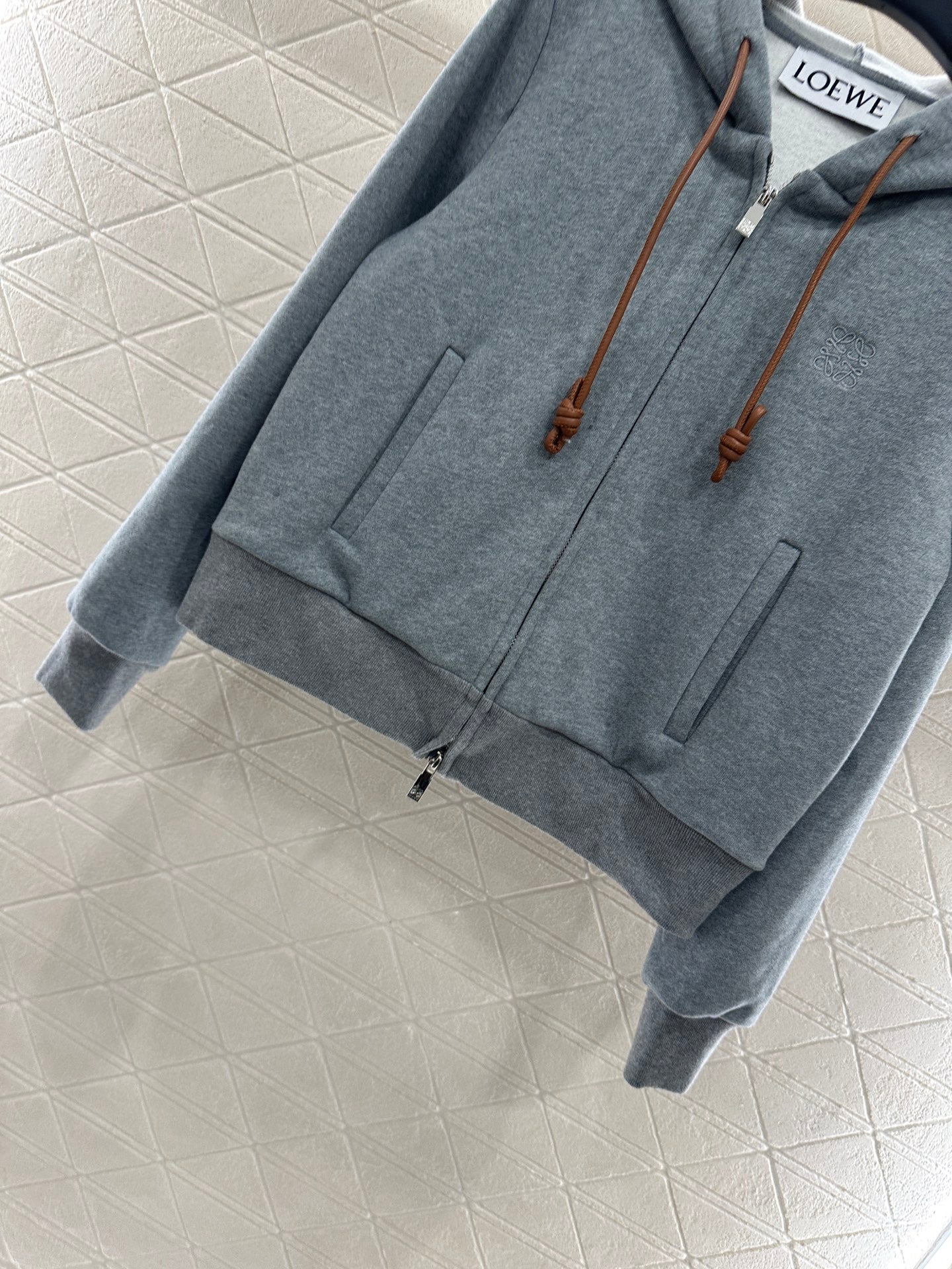 25 Velvet brushed hooded zipper jacket