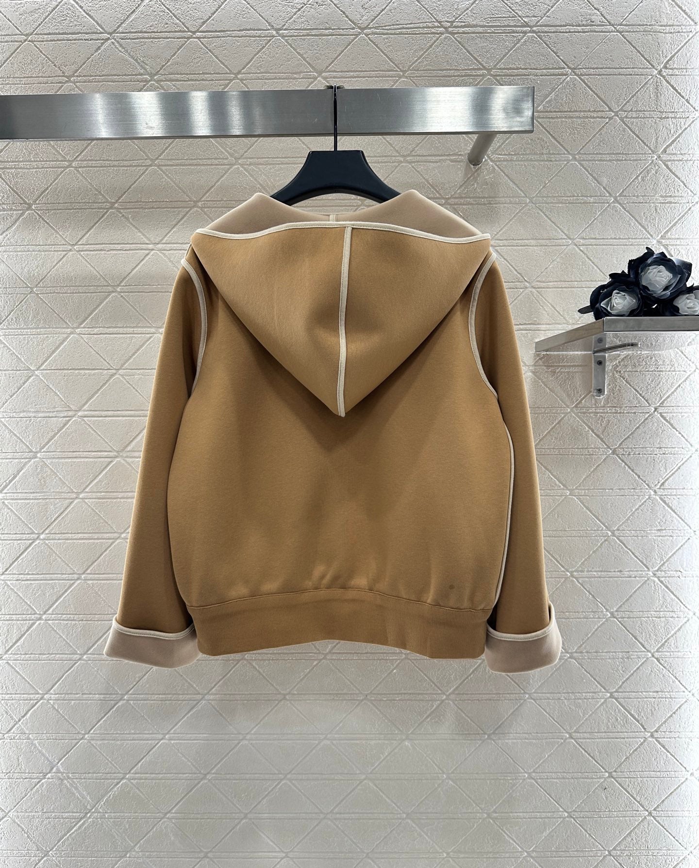 25 Hooded Jacquard Coat Pants Set