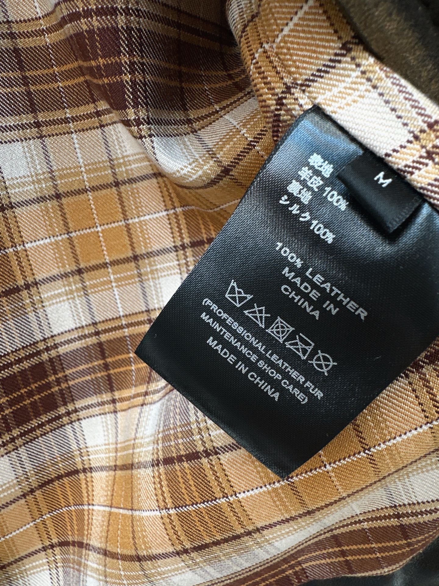 25 New fur collar motorcycle jacket sheepskin jacket(KHAKI/BLACK)