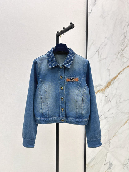 25 New vintage collar denim jacket
