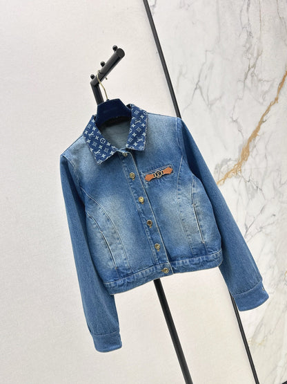 25 New vintage collar denim jacket