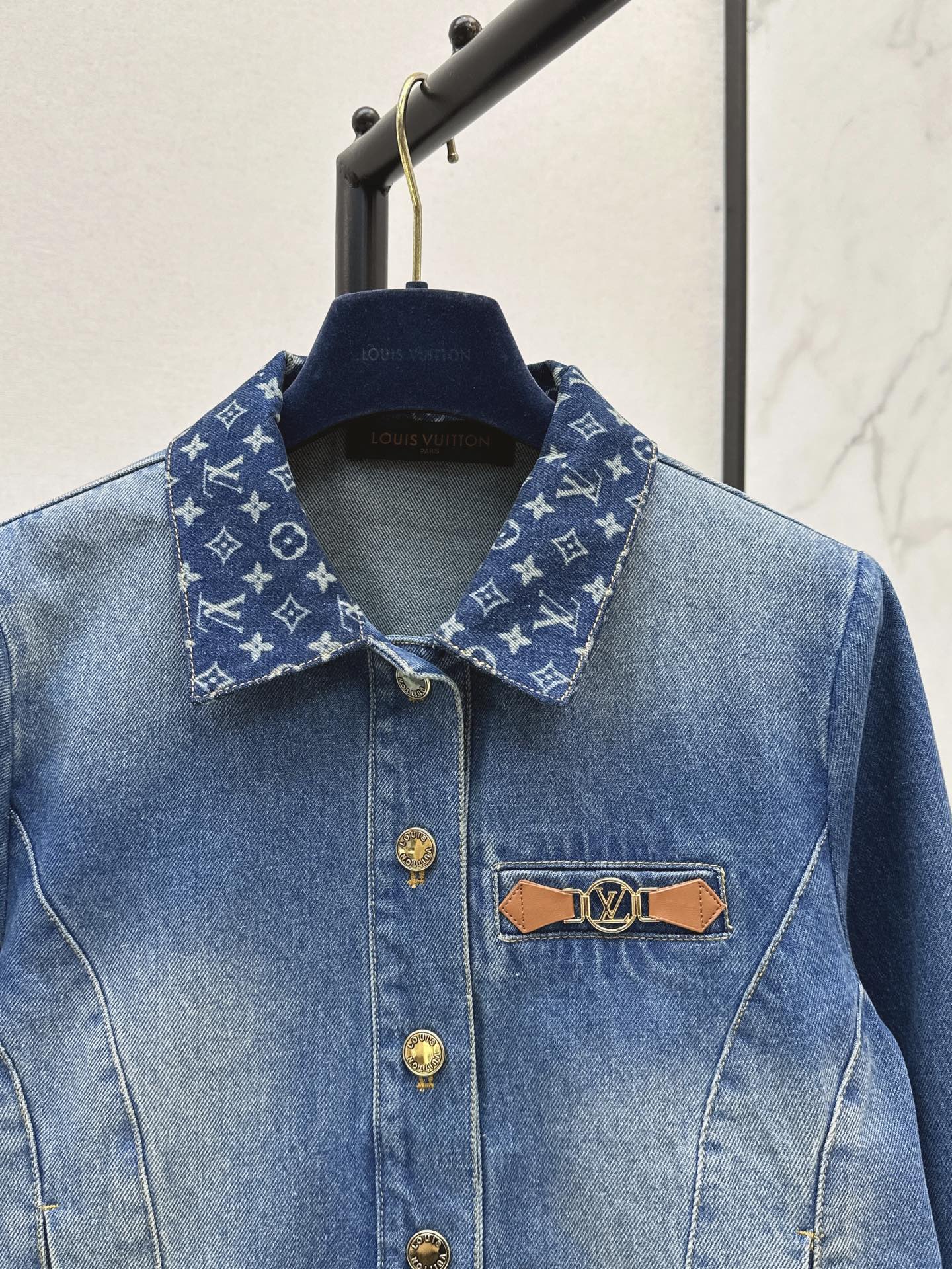 25 New vintage collar denim jacket