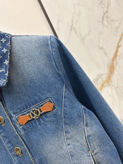 25 New vintage collar denim jacket