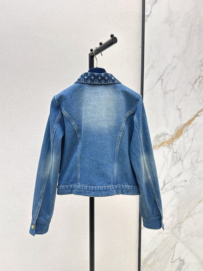 25 New vintage collar denim jacket