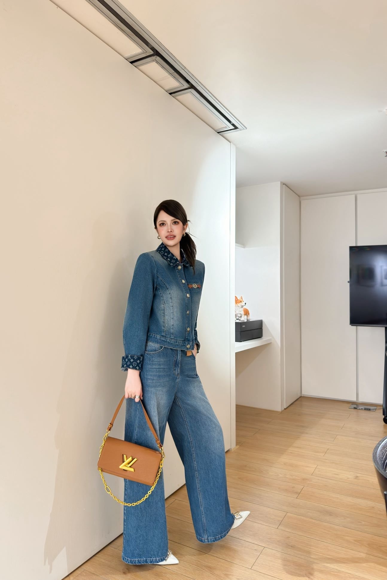 25 New vintage collar denim jacket