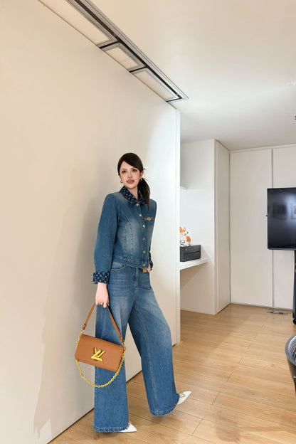 25 New vintage collar denim jacket