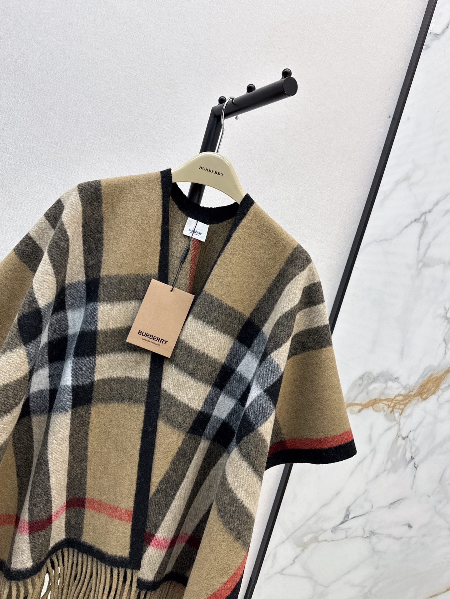 25fw New classic plaid pattern wool shawl scarf