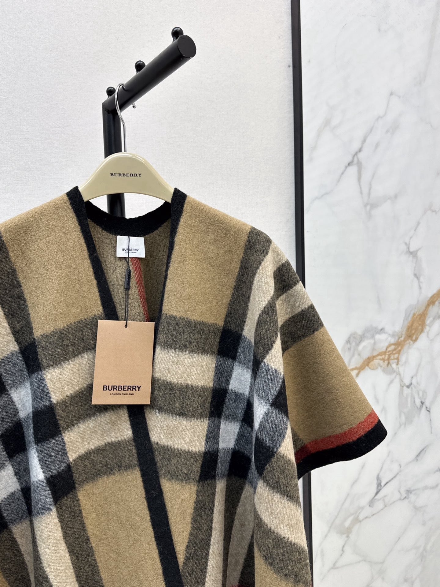 25fw New classic plaid pattern wool shawl scarf