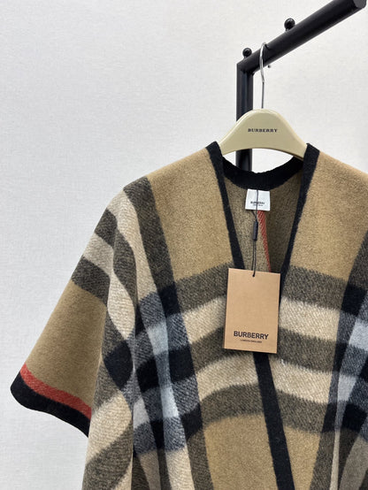 25fw New classic plaid pattern wool shawl scarf