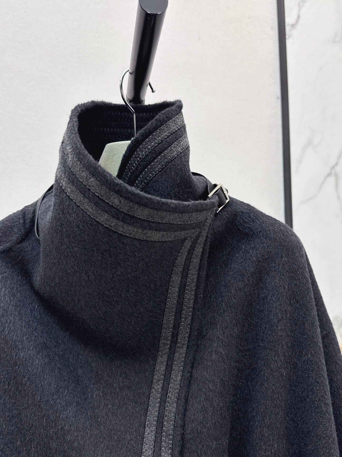 25 New handmade double-sided nylon cashmere long coat