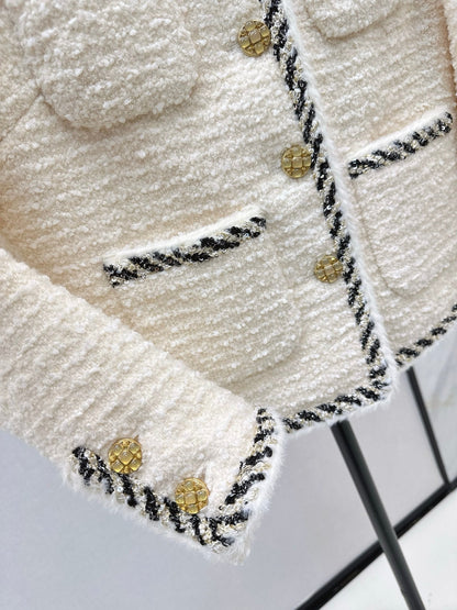 25 New woven woolen woolen woolen coat