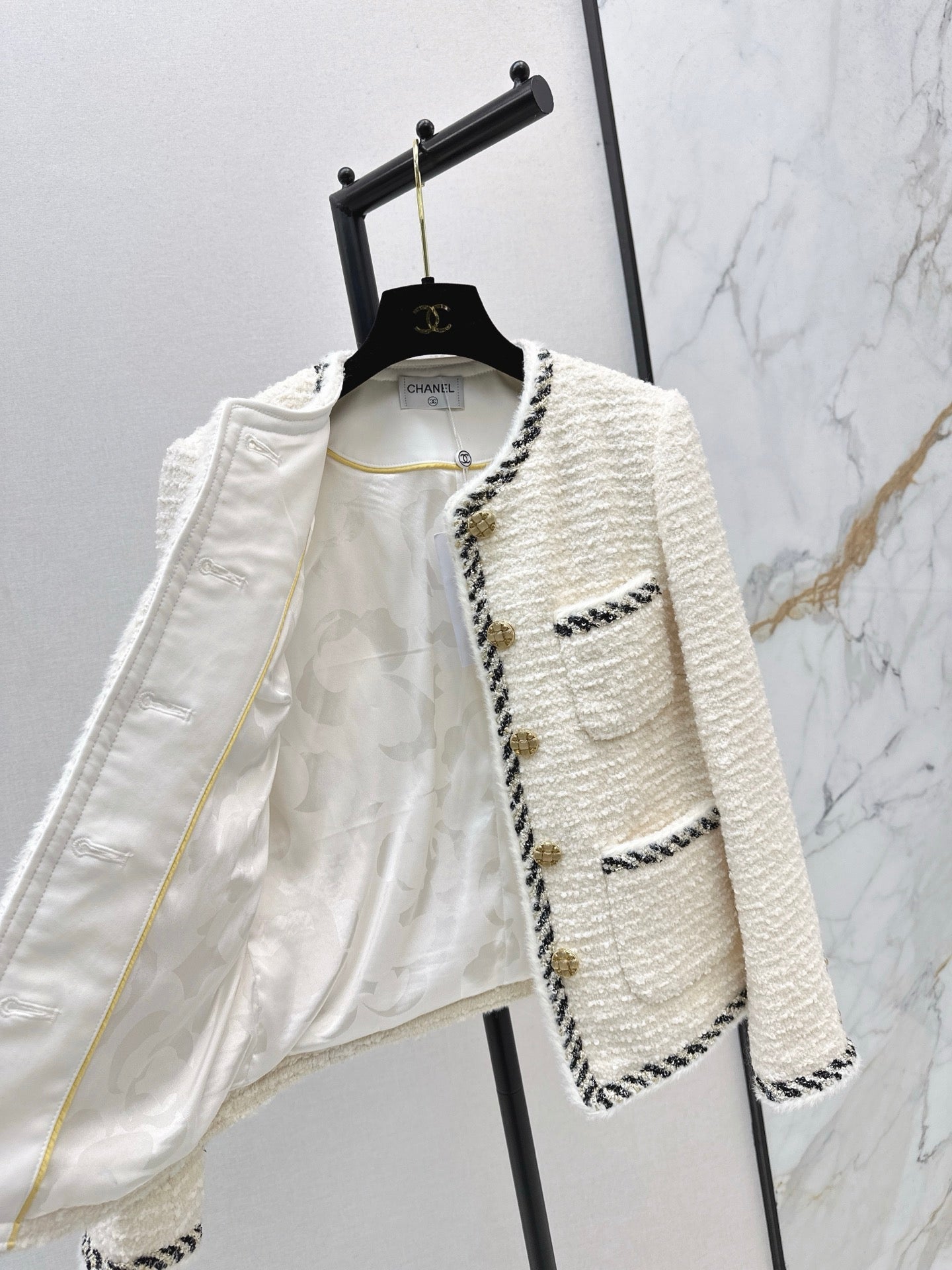 25 New woven woolen woolen woolen coat