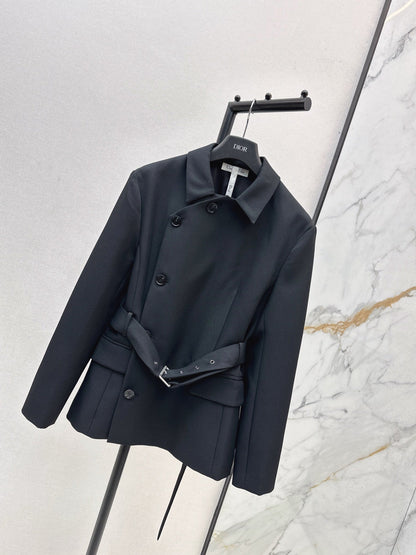 25 New slanted buckle waistband suit jacket