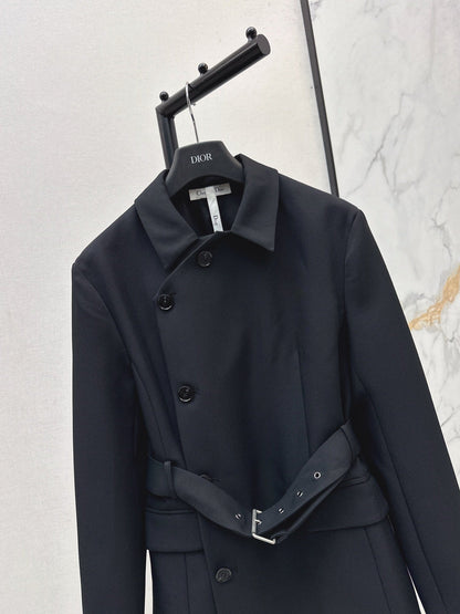 25 New slanted buckle waistband suit jacket