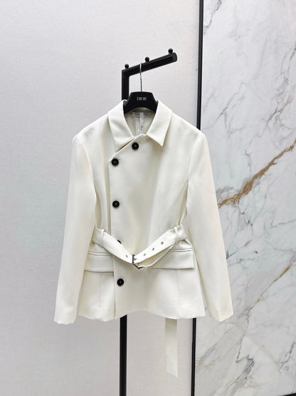 25 New slanted buckle waistband suit jacket