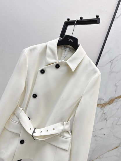 25 New slanted buckle waistband suit jacket