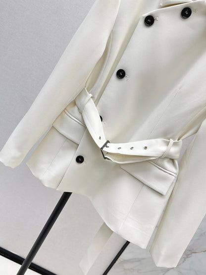 25 New slanted buckle waistband suit jacket