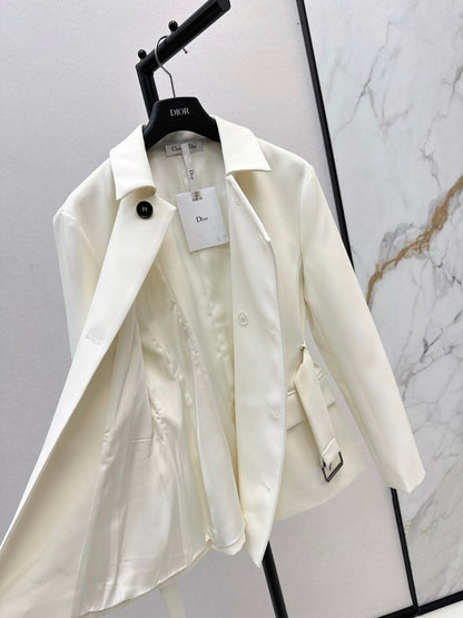 25 New slanted buckle waistband suit jacket