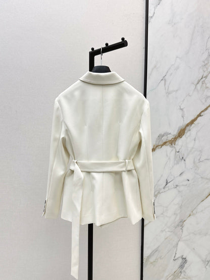 25 New slanted buckle waistband suit jacket