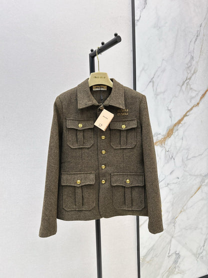 25 New wool collar jacket