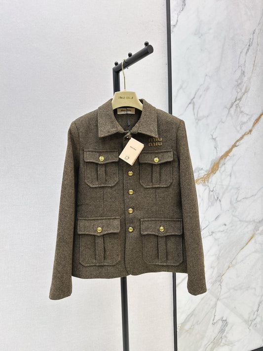 25 New wool collar jacket